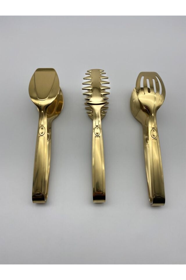 Gold Paslanmaz Çelik Servis Maşası – Salata ve Pasta